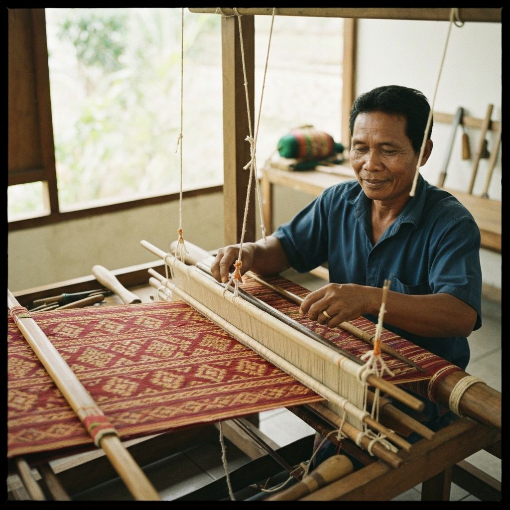 Handcrafted West Kalimantan textile weaving